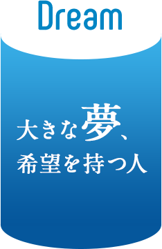 大きな夢、希望を持つ人