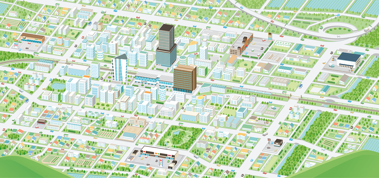 街のイラスト